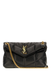 Borsa a spalla Puffer piccola in nappa nera -  | Wise