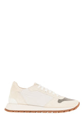 Sneakers avorio in nylon e pelle scamosciata -  | Wise