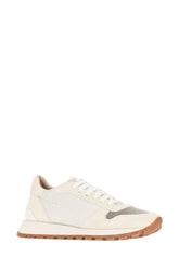 Sneakers avorio in nylon e pelle scamosciata -  | Wise