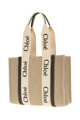 Borsa shopping Woody media in lino -  | Wise