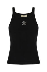 Top in cotone stretch nero -  | Wise