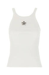 Top in cotone stretch bianco -  | Wise