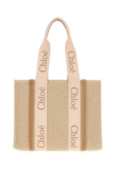 Borsa shopping Woody grande in lino cappuccino -  | Wise