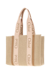 Borsa shopping Woody grande in lino cappuccino -  | Wise