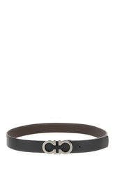 Cintura reversibile in pelle nera -  | Wise