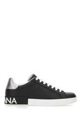 Black nappa leather Portofino sneakers -  | Wise