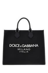 Borsa shopping in misto nylon nera -  | Wise