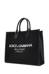 Borsa shopping in misto nylon nera -  | Wise