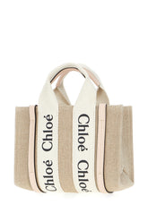 Sand linen small Woody handbag -  | Wise