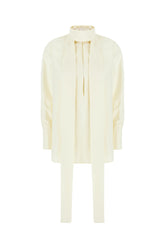 Cream silk oversize blouse -  | Wise