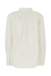 Camicia oversize in denim avorio -  | Wise