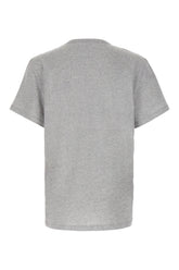 T-shirt oversize in cotone stretch grigio mélange -  | Wise