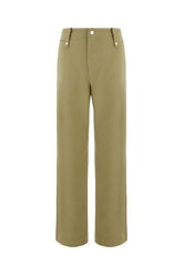 Pantalone in cotone verde oliva -  | Wise