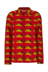 Printed stretch viscose shirt -  | Wise