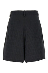 Black silk bermuda shorts -  | Wise