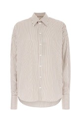 Embroidered poplin oversize shirt -  | Wise