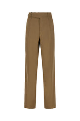 Pantalone in lana stretch marrone -  | Wise