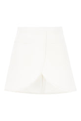 White polyester blend mini skirt -  | Wise