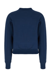 Felpa in cotone blu -  | Wise