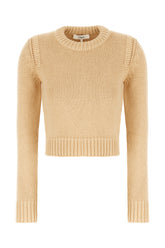 Maglione beige in cotone e mohair -  | Wise