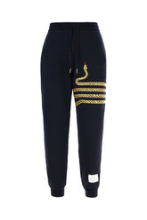 Pantalone jogging in cotone blu notte -  | Wise