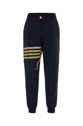 Pantalone jogging in cotone blu notte -  | Wise