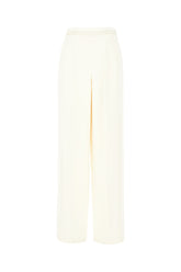 Ivory wool blend pants -  | Wise