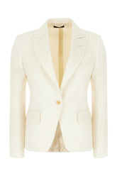 Embroidered wool blend blazer -  | Wise
