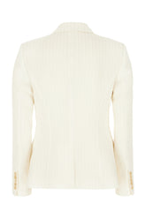 Embroidered wool blend blazer -  | Wise