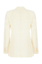 Pastel yellow wool blend blazer -  | Wise