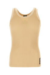 Beige stretch nylon tank top -  | Wise