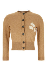 Cardigan in misto cotone cammello -  | Wise