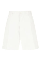 White wool blend bermuda shorts -  | Wise