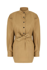 Blusa in popeline cammello -  | Wise