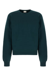 Felpa in cotone verde scuro -  | Wise