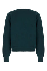 Felpa in cotone verde scuro -  | Wise