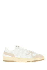 Two-tone leather and fabric Clay sneakers -  | Wise