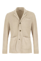 Giacca in pelle scamosciata beige -  | Wise