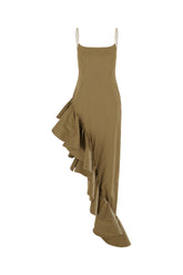 Abito in cotone verde oliva -  | Wise