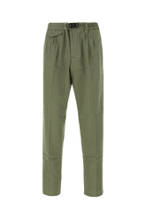 Pantalone in misto lino verde oliva -  | Wise