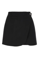 Mini gonna in poliestere nero -  | Wise