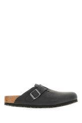 Slippers Boston in pelle nera -  | Wise