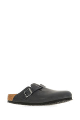 Slippers Boston in pelle nera -  | Wise