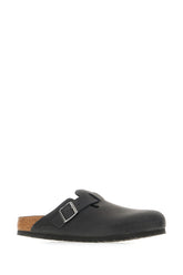 Slippers Boston in pelle antracite -  | Wise