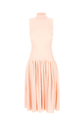 Abito in misto viscosa stretch salmone -  | Wise