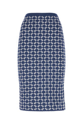 Gonna in misto viscosa ricamata -  | Wise