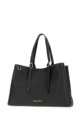 Black leather GG Emblem shopping bag -  | Wise