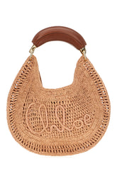 Borsa a mano Banana in rafia rosa cipria -  | Wise