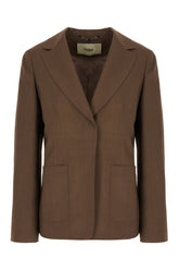 Brown wool blazer -  | Wise