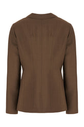 Brown wool blazer -  | Wise
